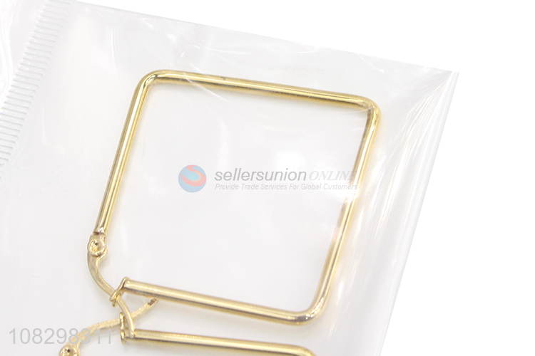 Recent design stainless steel minimalist square hoop earrings