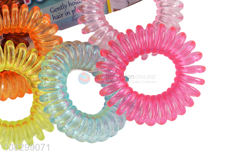 Factory price creative telephone wire hair ring for girls