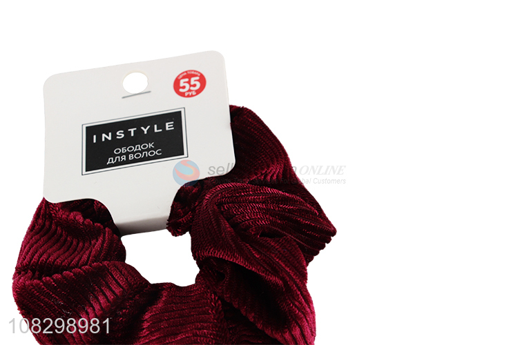 Factory price fashion velvet hair rope temperament hair ring