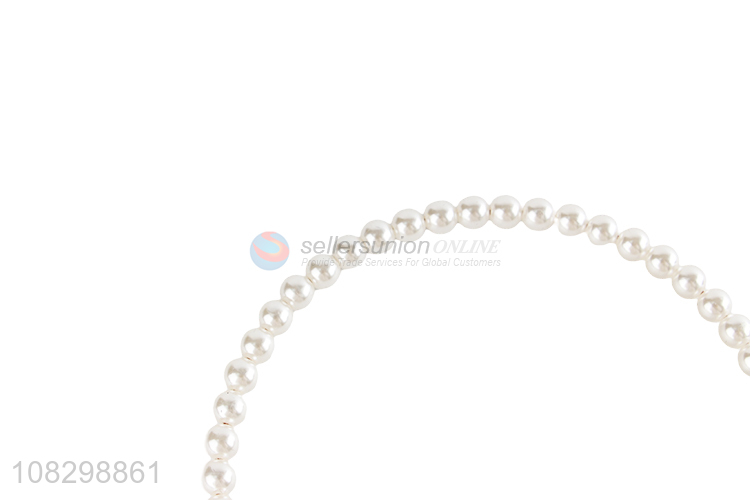 Yiwu wholesale fashion pearl hair hoop girls headband