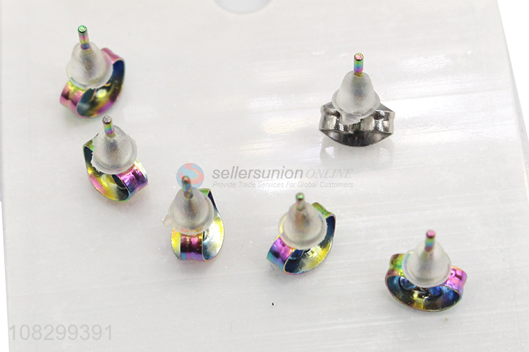 New Style Colorful Ear Stud Stainless Steel Earrings