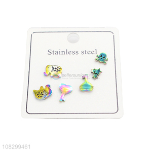 Custom 3 Pairs Stainless Steel Ear Stud Modern Earring