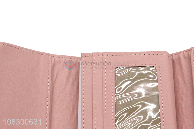 Good quality pu leather long wallets trifold  clutch wallet