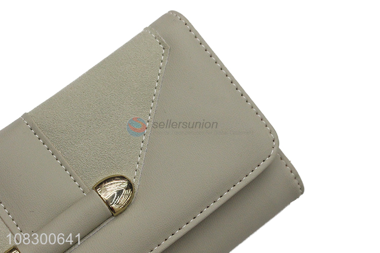 China imports ladies fashion wallets trifold clutch purse