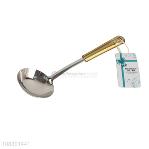 Wholesale from china stainless steel soup ladle spoon with plastic handle