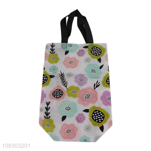 Online wholesale colourful flower printed shopping bag handbag