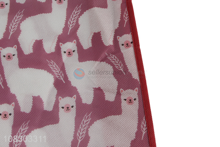 Cute design alpaca pattern folding tote shopping bag