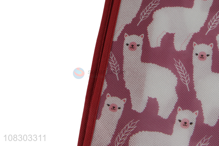 Cute design alpaca pattern folding tote shopping bag