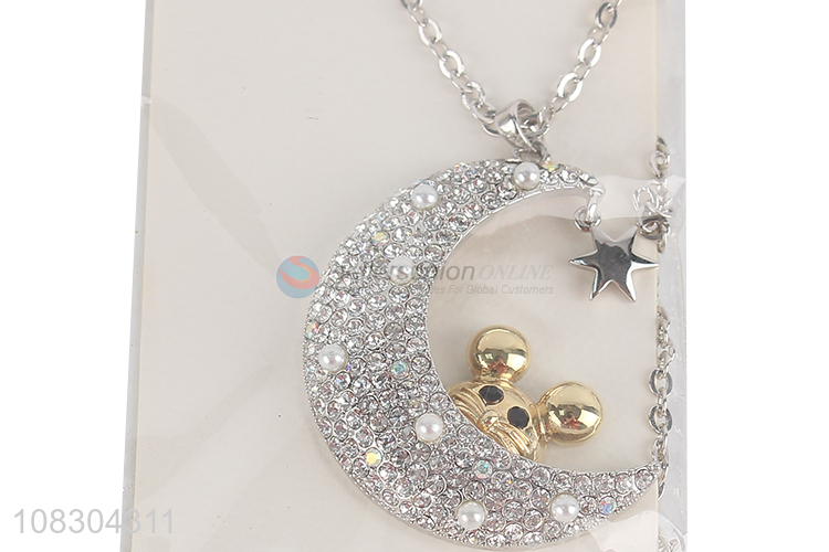 Yiwu Supplier Rhinestone Necklace Ladies Fashion Accessories