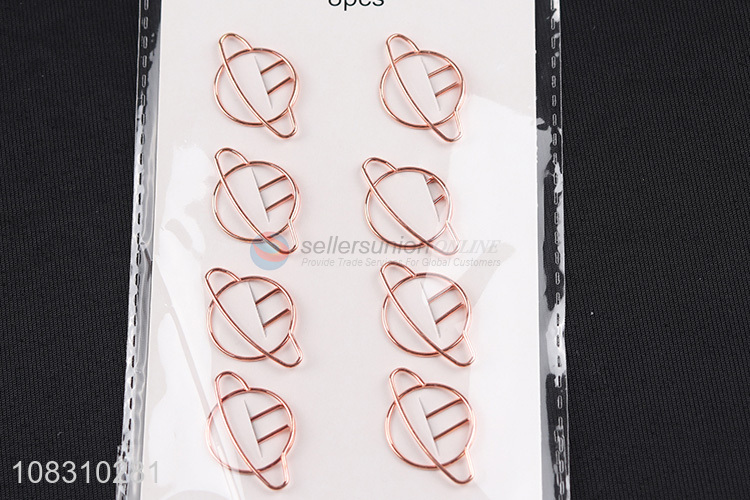 Best selling 8pcs pins metal iron paper clips for office