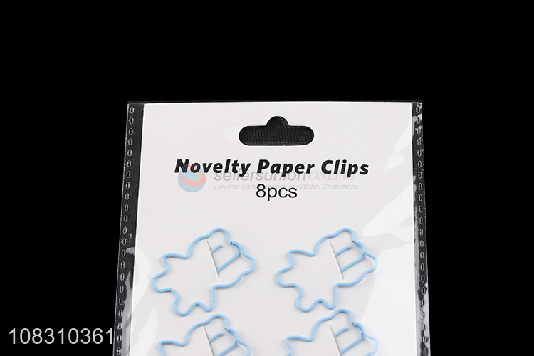 Yiwu wholesale blue iron paper clips metal clips for office