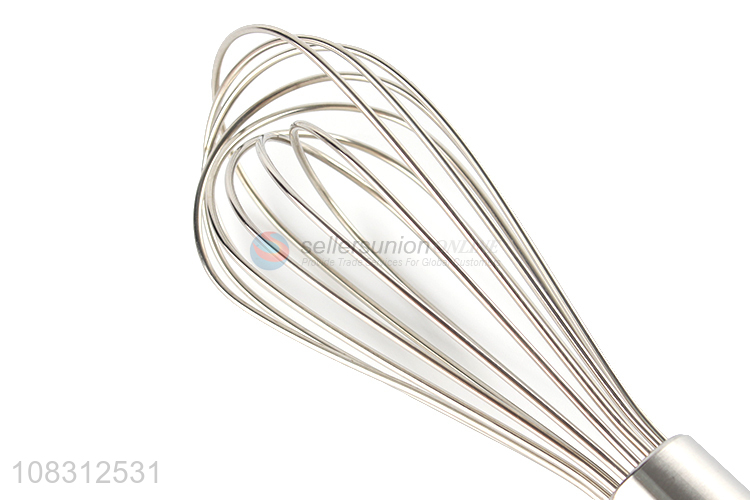 Good quality silver stainless steel egg whisk for kitchen