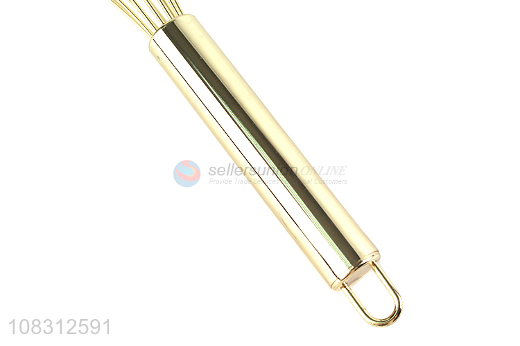 Yiwu market golden stainless baking egg whisk for kitchen