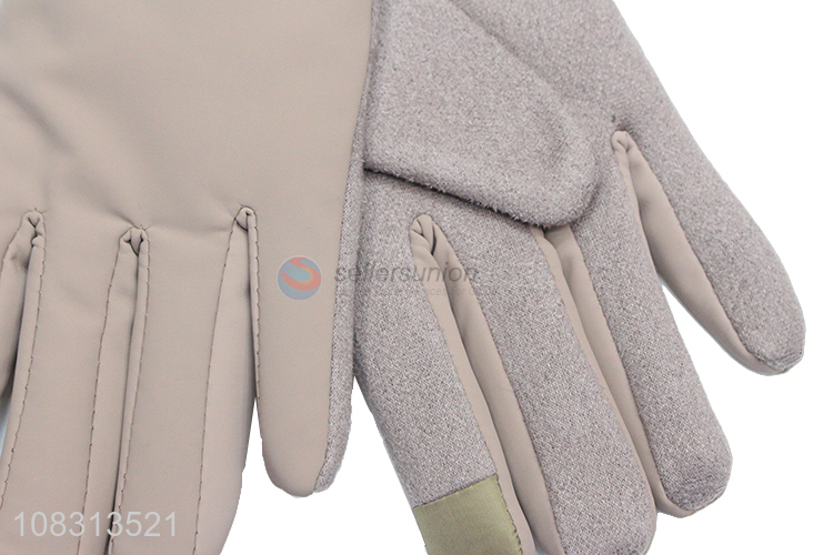 Wholesale winter windproof touchscreen cycling gloves for women