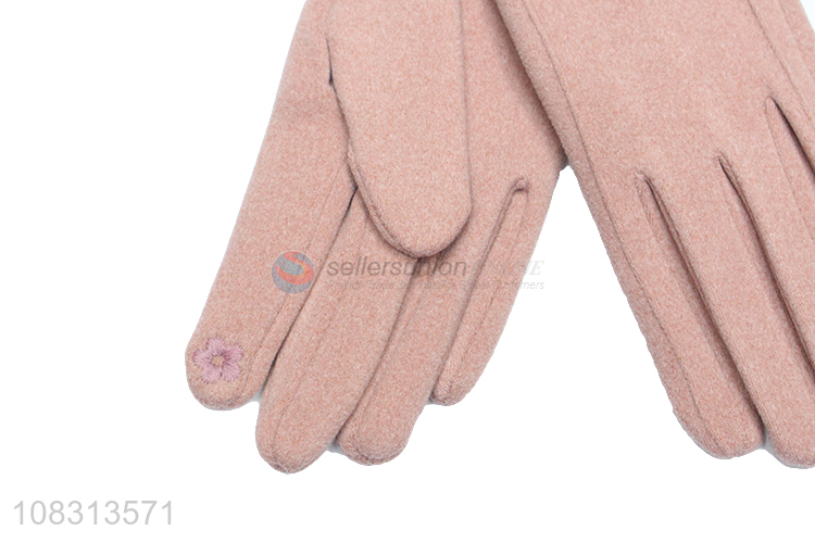 Fashion design women winter touchscreen outdoor sports gloves