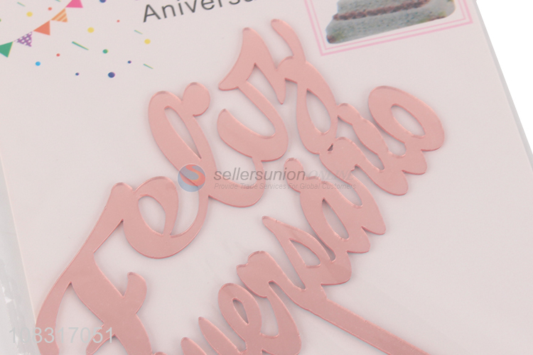 Hot selling pink acrylic cake topper cake decoration wholesale