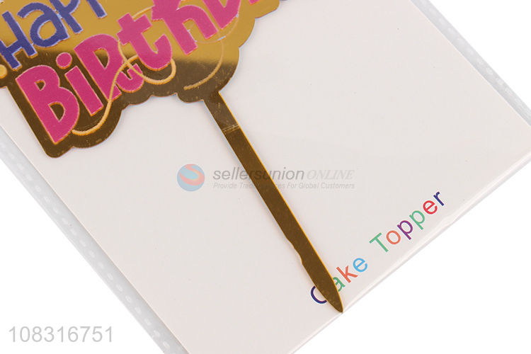 Top quality cute design birthday cake topper for cake decoration