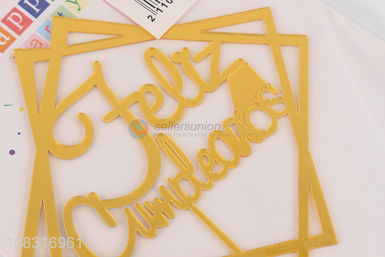 Good price golden cake accessories cake topper for decoration