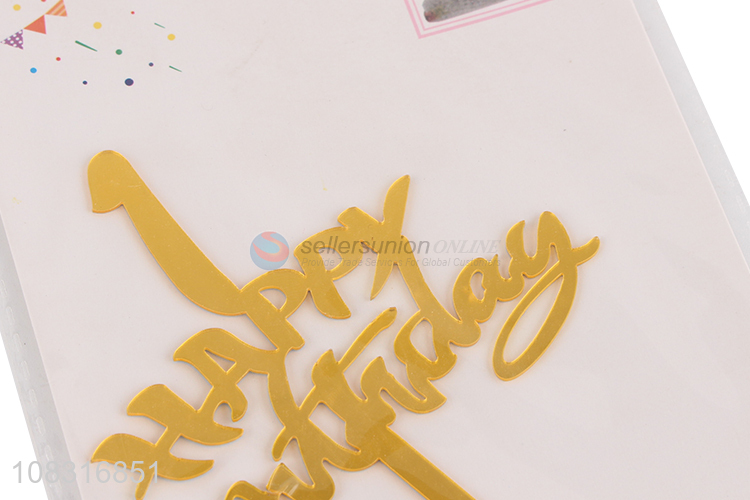 Factory direct sale happy birthday cake topper for decoration