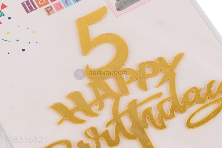 Most popular golden number cake topper birthday cake decoration