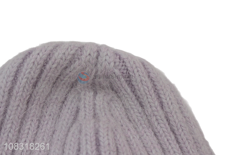 Factory wholesale purple creative cuffed cap knitted cap
