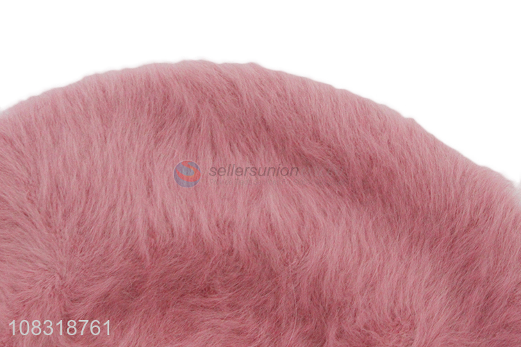 Hot selling products fashion beret winter rabbit fur hat