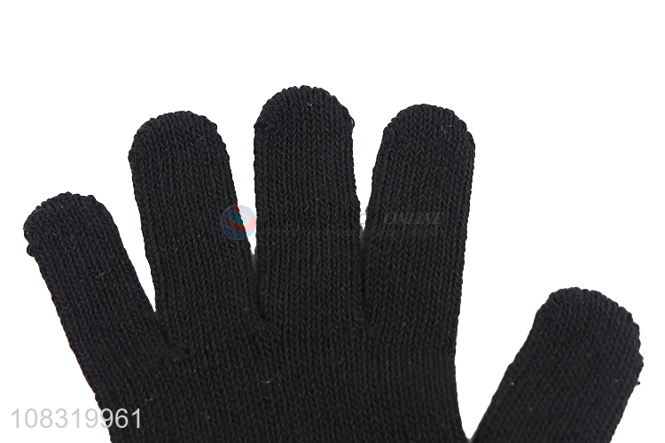 Low price men winter warm gloves elastic knitted gloves