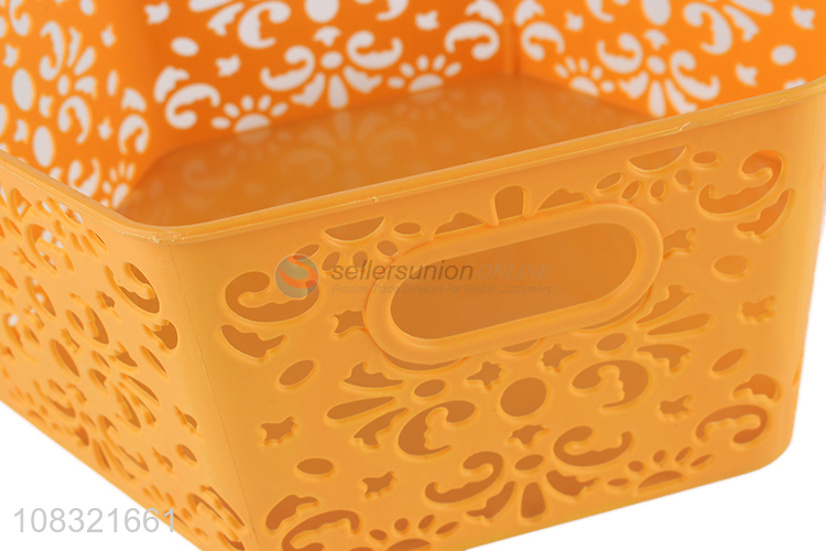 New products plastic portable storage basket with handle