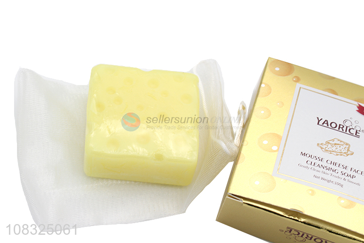 China market cleaning facial soap with foaming net for bath