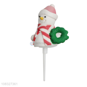 New Arrival Snowman Figurine Polymer Clay Cake Topper For Sale
