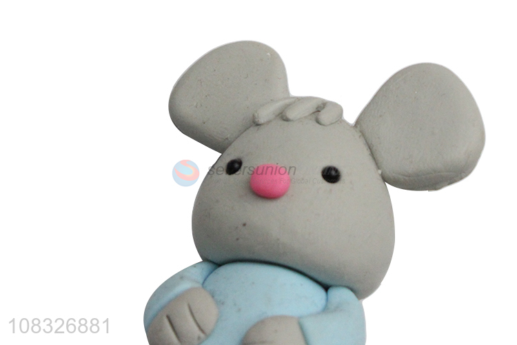 Hot Selling Cute Mouse Polymer Clay Cake Topper For Kids