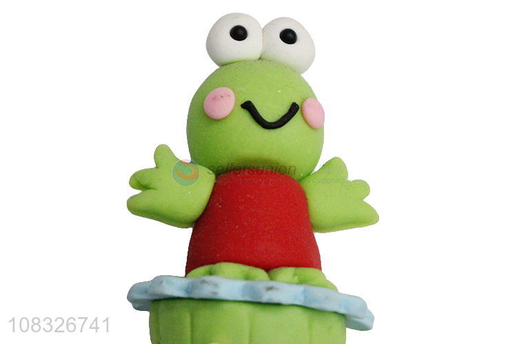 High Quality Cartoon Frog Polymer Clay Cake Topper