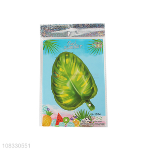 New style leaves shape green foil balloon for sale
