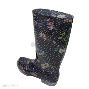 Recent design women's tall waterproof rain boots garden wellies