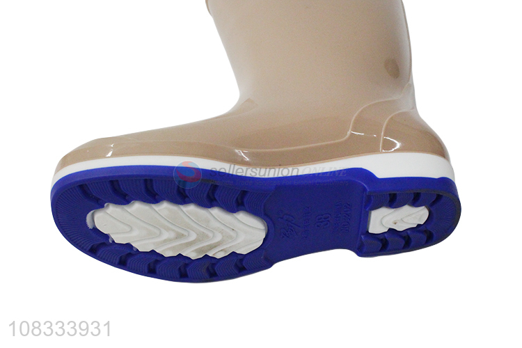 China supplier women's knee high rainboots garden shoes rainboots