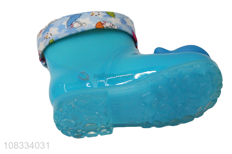 Hot selling kids rain boots mid-calf anti-slip cute rain shoes