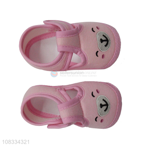 Yiwu wholesale pink cartoon baby toddler baby shoes