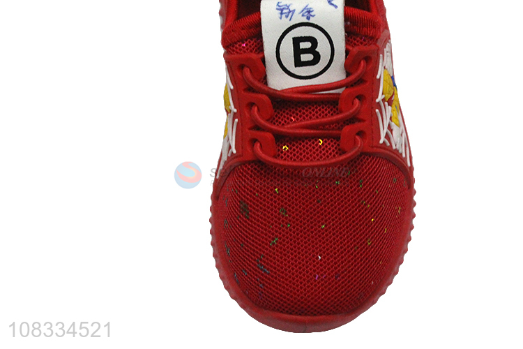 Top quality red kids children running sports shoes for sale