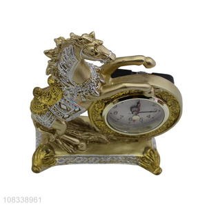 Best Price Resin Horse Figurine With Clock For Sale