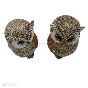Popular Desk Decoration Resin Owl Figurine Ornament Wholesale