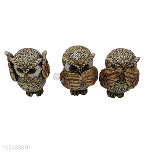 Good Quality Simulation Owl Resin Crafts For Decoration