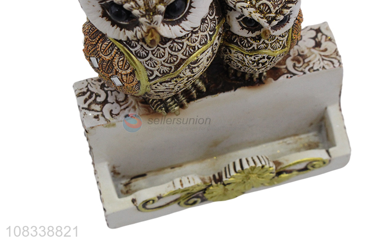 Cute Owl Resin Figurine Decorative Crafts Ornaments For Sale