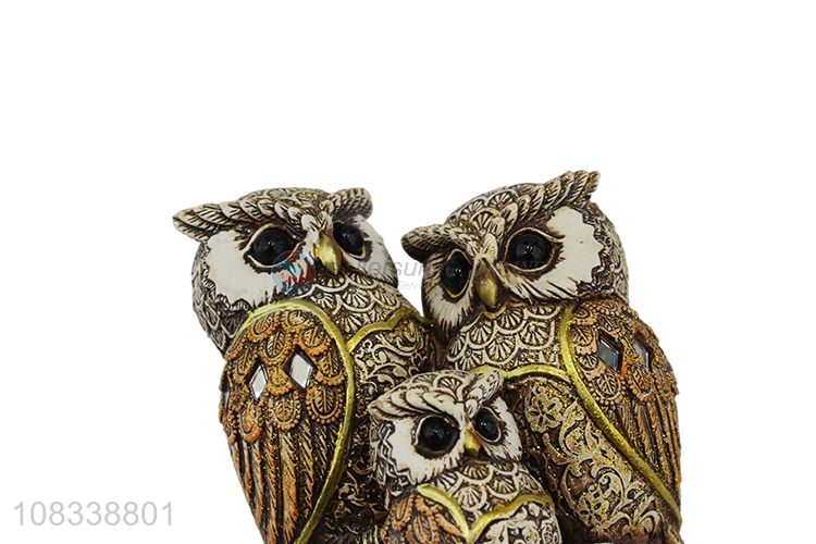 Hot Selling Owl Family Resin Figurine Craft Ornaments