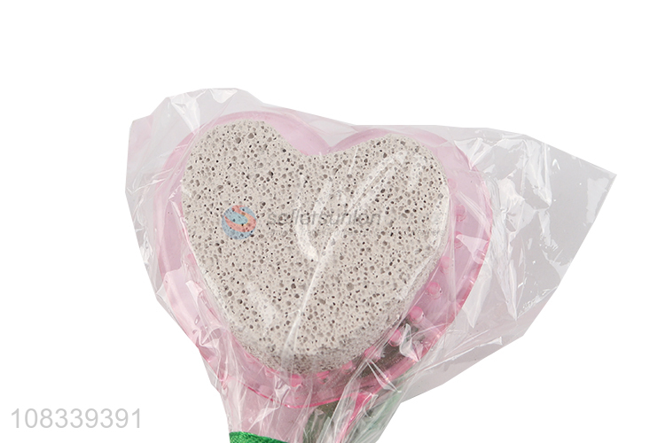 Most popular heart shape foot care pumice stone with handle