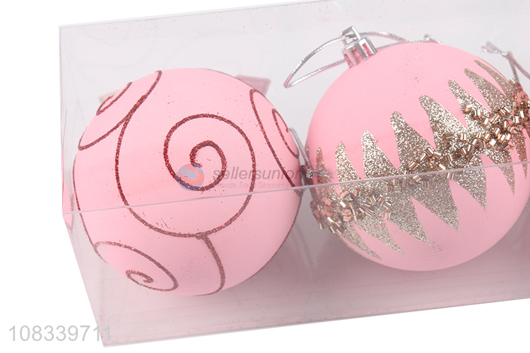 Fashion Pink Christmas Ball Christmas Hanging Ornaments