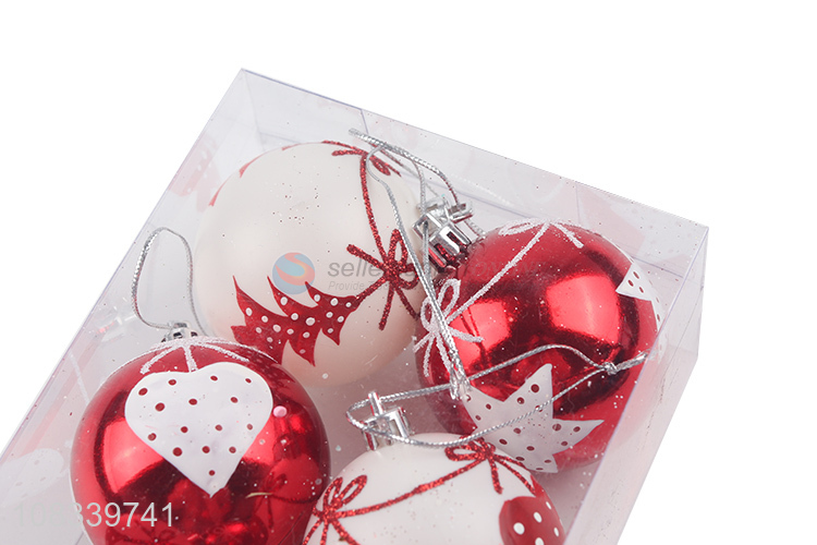 Fashion Style 6 Pieces Plastic Christmas Ball For Christmas Decoration