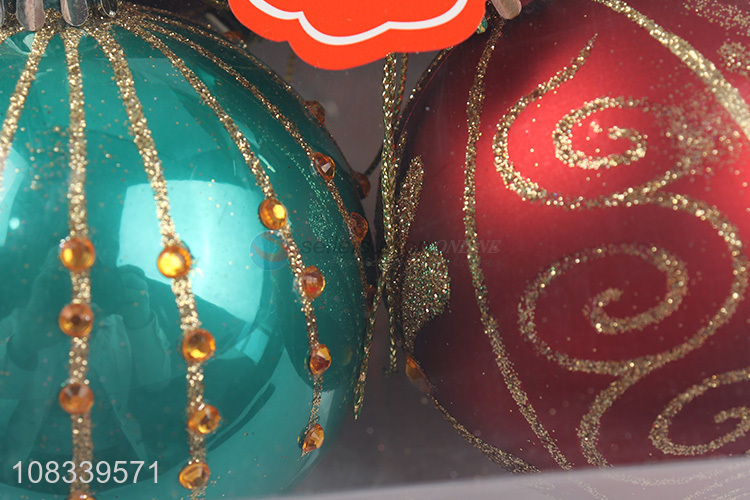 Latest 4 Pieces Colorful Christmas Ball Christmas Hanging Ornament