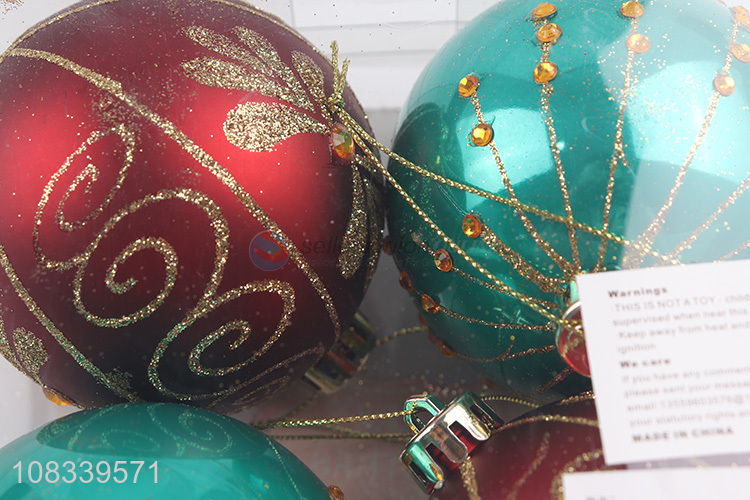 Latest 4 Pieces Colorful Christmas Ball Christmas Hanging Ornament