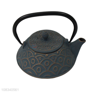 Top grade 0.8L Japanese cast iron tetsubin teapot fish scale pattern