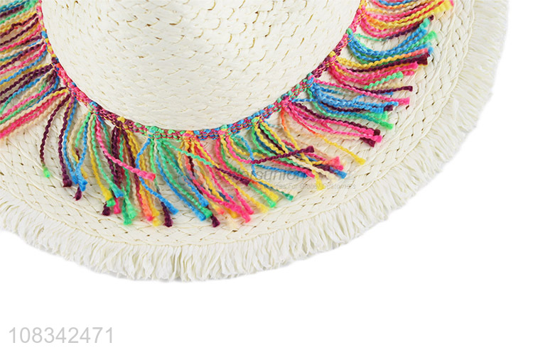 Personalized Design Wide Brim Straw Hat Summer Sun Hat